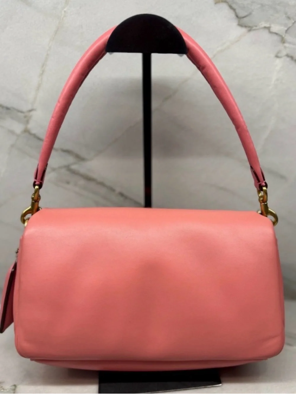 COACH Taffy Pink Pillow Tabby 26 Padded Nappa Leather Shoulder Bag - Picture 6 of 14